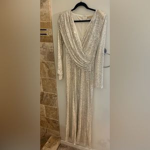 Long Sleeve Sequined Jumpsuit